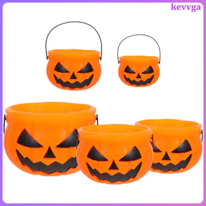 5 Cái Giá Đỡ Kẹo Halloween Thùng Kẹo Thùng Nhựa 16.00X16.00X11.30CM Màu Cam ABS kevga