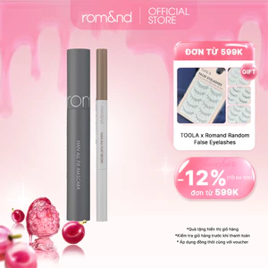 Combo Mascara Romand Han All Fix Mascara 7g + Chì kẻ mày ngang Romand Han All Flat Brow 0.17g