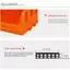 Belleshopp Belleshopp Fabater Thùng Lưu Trữ Gắn Tường 8 x Có Thể Xếp Chồng & 3 Đường Ray Bằng Nhựa Dụng Cụ Treo Nhà Để Xe Hệ Thống Dụng Cụ Cho Ốc Vít Đai Ốc Bu Lông Móng Tay Màu Cam