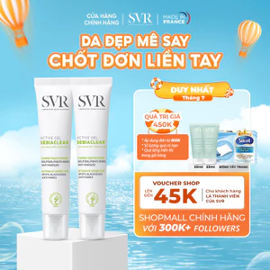 Bộ đôi kem dưỡng giảm mụn, kiểm soát dầu SVR Sebiaclear Active Gel 40ml (CBG24)