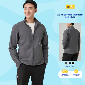 Áo khoác gió nam YODY khoác thể thao, chống nắng, kéo khóa, hạn chế nhăn nhàu SKM7001