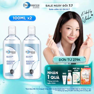 Combo 2 Nước tẩy trang ẩm mượt Bio-Essence Bio-Water 100ml/chai
