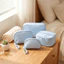 Túi đựng đồ trang điểm chấm bi DONOVANQQ, Túi đựng mỹ phẩm màu xanh nhạt bằng vải Polyester, Túi đựng đồ vệ sinh du lịch đa kích thước cầm tay