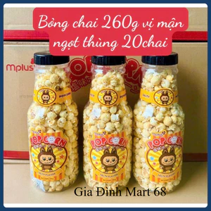 Bỏng Ngô Caramel Vị Bơ Chai Khổng Lồ – Bắp Rang Bơ Giòn Ngon, Date Mới