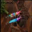 FEDAOG Mực Jig, Dạ Quang 105mm 11g Mồi Chìm Chậm, Wobbler Gỗ Tôm Webfoot Ngang Bạch Tuộc Mồi Câu Cá Biển