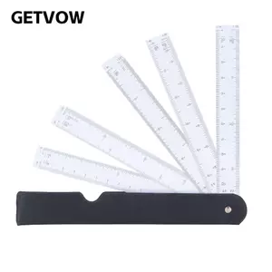 Thước Cân GETVOW, Thước Hình Quạt Nhựa Đa Tỉ Lệ, Dụng Cụ Cân Thiết Kế Bền Đẹp Có Thể Gập Lại Thiết Kế Quần Áo Thiết Kế