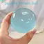 QEARY Ball Đồ chơi bóp nhanh, Bóng mực dầu dừa mềm màu xanh, Đồ chơi Squishy trong suốt mọc chậm Đồ chơi Squishy Maltose Squishy Trang trí nhà cửa