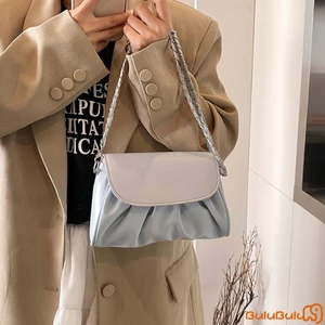 Túi đeo vai nữ Ví xếp ly Túi đeo chéo đóng nút dung tích lớn cho hàng ngày