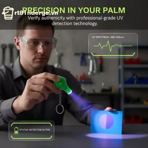 GE UV Detector Kính Chống Tia Xanh Thẻ Kiểm Tra Thu Nhỏ Cho Ánh Sáng Xanh Bloing Kính Mắt Cửa Hàng Cảnh VN