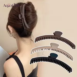 AqToCna Màu Trơn Mờ Vuốt Tóc Kẹp Hoàn Hảo Cho Thi Và Tóc Mỏng Cực Lớn Hàng Đôi Răng Barrettes Cô Gái Mạnh Mẽ Chống Trơn Trượt Kẹp AqToCna