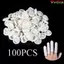 VVDZA 100 Chiếc Ngón Tay Cots Cao Su Chống Trơn Trượt Móng Tay Nghệ Thuật Dụng Cụ Bảo Vệ Găng Tay