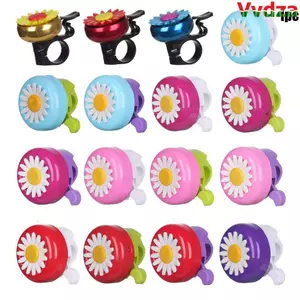 VVDZA 1 Xe Đạp Xe Đạp Tay Lái Xe Đạp Trẻ Em Vui Hợp Kim Nhựa Nhẫn Hoa Cúc Sừng Báo Động Âm Thanh