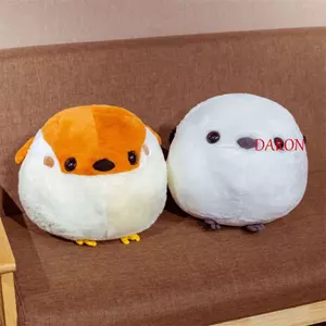 Đồ chơi nhồi bông chim sẻ tròn DARON, Đồ chơi nhồi bông hình chim sẻ giống như thật, Búp bê sang trọng cho trẻ em Đồ chơi đi kèm dễ thương Kawaii Đồ chơi trẻ em Đồ chơi trẻ em