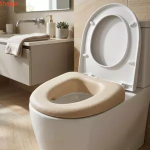 Vỏ bọc ghế vệ sinh THEGIRL8B, Đệm ngồi vệ sinh có thể giặt được chống thấm nước, Tấm lót vệ sinh dày dặn thân thiện với da gia đình cho hầu hết các nhà vệ sinh