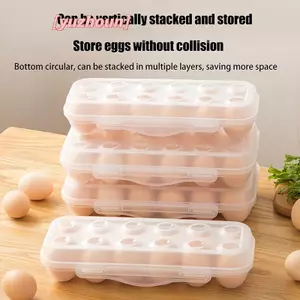 1 Hộp Bảo Quản Trứng Lưới 12 / 18 Có Nắp Bếp Tủ Lạnh Hộp Trứng Trứng Thả Ra Hộ Gia Đình Tủ Lạnh Trứng Tổ Chức Khay Trứng