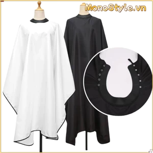Mũi cắt tóc MONOSTYLE, Vải cắt tóc khóa ẩn chống thấm nước, Áo khoác làm tóc đường viền cổ bằng silicon