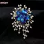 HFSHY Mạ Vàng Pha Lê Hoa Trâm Sáng Bóng Cubic Zirconia Phụ Kiện Thời Trang Cho Nữ Trang Trí Hàng Ngày VN