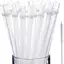 Maybest 10 Chiếc Ống Hút Nhựa Lấp Lánh Trắng 9 Inch Ống Hút Uống Cứng Có Thể Tái Sử Dụng Dài Cho Cốc Cốc Cốc Cốc {VN}