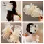 Kẹp tóc ngọc trai chiffon thanh lịch, kẹp cá mập hai mặt nơ nữ, phụ kiện thời trang Mina