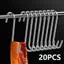Ziyulinyuk 20 Chiếc Thép Không Gỉ Hình Chữ S Móc Dụng Cụ Thịt Thịt Thịt Cho Đồ Tể Chien BBQ Thịt Heo Xúc Xích Thịt xông khói Nướng Móc VN