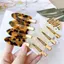 HFSHY 2 Chiếc Kẹp Tóc Acrylic Không Dấu Vết Họa Tiết Đá Cẩm Thạch Vàng Kim Loại Khóa Không Uốn Cong Tóc Barrettes Cho Bé Gái Tóc Hàng Ngày Bằng Cố Định VN