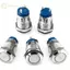 Công tắc nút nhấn kim loại GE 12MM Tự đặt lại khởi động Dừng đầu tròn phẳng thường mở / thường đóng VN