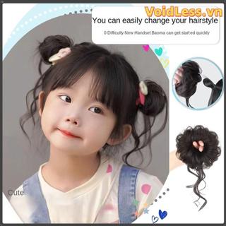 Băng Đô Quấn Tóc Giả Cho Bé VOIDLESS, Vòng Tóc Hoa Bud Dễ Thương, Mũ Tóc Giả Chống Trơn Trượt, Đạo Cụ Chụp Ảnh Bé Gái