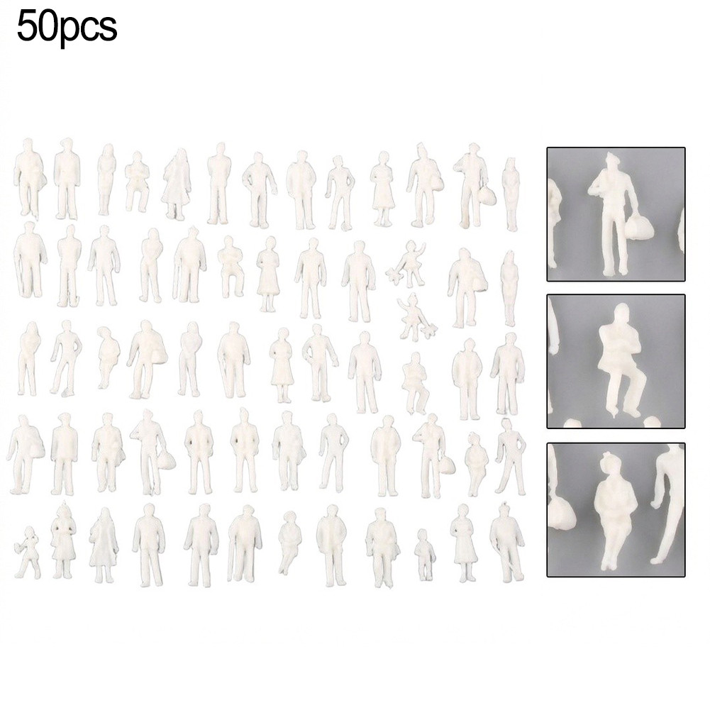[Smellshi] 50 / 100 Chiếc Mô Hình Tỉ Lệ 1: 75 Mô Hình Kiến Trúc Nhân Vật Màu Trắng Thu Nhỏ Mô Hình Kiến Trúc Con Người