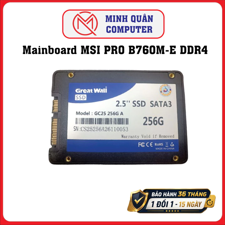 Ổ Cứng SSD Great Wall 256GB 2.5 Inch SATA III - Tốc Độ 560MB/s, SSD Chính Hãng Cho PC Laptop, Cài Win Nhanh