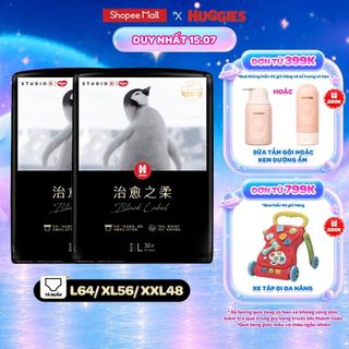Combo 2 Tã dán/quần Huggies Black Label size M36/L32/XL28/XXL24 miếng
