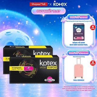 [Live Độc Quyền] Combo 2 hộp Băng vệ sinh Kotex Tampon 16 miếng