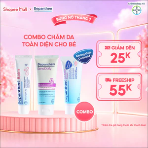 Combo Chăm Da Toàn Diện Cho Bé: Kem Chống Hăm Bepanthen Balm + Kem Giảm Ngứa Itch Relief + Kem Dưỡng Ẩm Sensidaily
