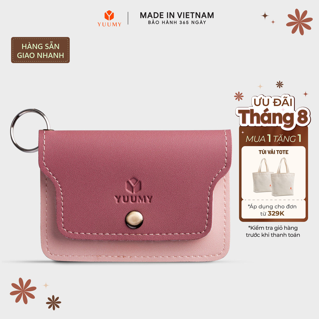 Ví Yuumy (Thời trang nữ nắp gập cỡ nhỏ – Ví móc khóa da YMK2) Bagsmart