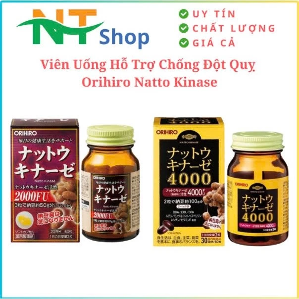 Viên Uống Hỗ Trợ Giảm Nguy Cơ Đột Quỵ Orihiro Natto Kinase Nhật Bản