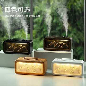 Máy tạo độ ẩm núi tuyết mới Máy tạo độ ẩm ánh sáng không khí sáng tạo Máy tạo độ ẩm gia dụng Máy tạo độ ẩm phun kép USB Di động