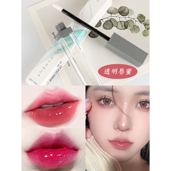 Dưỡng Ẩm Trong Suốt Son Bóng Không Màu Nước Bóng Dưỡng Ẩm Son Bóng Dính Lấp Lánh Thủy Tinh Son Môi Lớp Son Môi Môi Môi Đường Môi