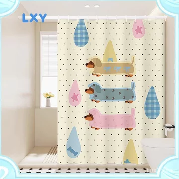 LXY Phòng Tắm Tắm Vách Ngăn Rèm Tắm Chống Thấm Nước Đục Lỗ Phòng Tắm Phòng Tắm Treo Rèm Khô Ướt Tách Khối Rèm Cửa, Rèm, Rèm Chống Thấm Nước