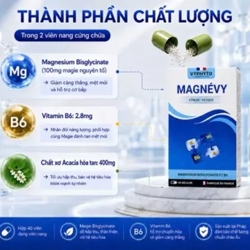 Vyphto Magnévy–Magie Bisglycinate+B6 nhập Pháp!Giảm mệt mỏi,căng thẳng,ngủ ngon,năng lượng tràn đầy mỗi ngày (MEO MÂP )