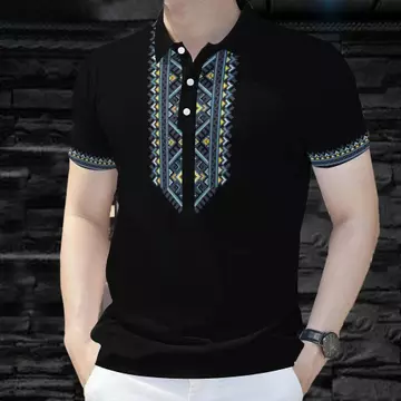 Áo Polo Nam Đen Quần Áo ASEAN Nam Polo Barong Nút Áo Polo Nam Áo Sơ Mi Polo Nam Áo Sơ Mi Nam Trang Trọng Thường Ngày Tay Ngắn Polo Barog Nam Trang Trọng Polo Nam Nam Nam Nam Đồng Phục Học Tập