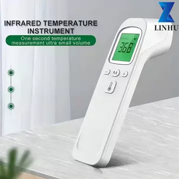 Nhiệt kế hồng ngoại kỹ thuật số LINHU, Đồng hồ đo nhiệt độ đa chức năng không tiếp xúc, Màn hình hiển thị LCD chính xác thực Dễ sử dụng Máy đo nhiệt kế cầm tay trán / thân xe