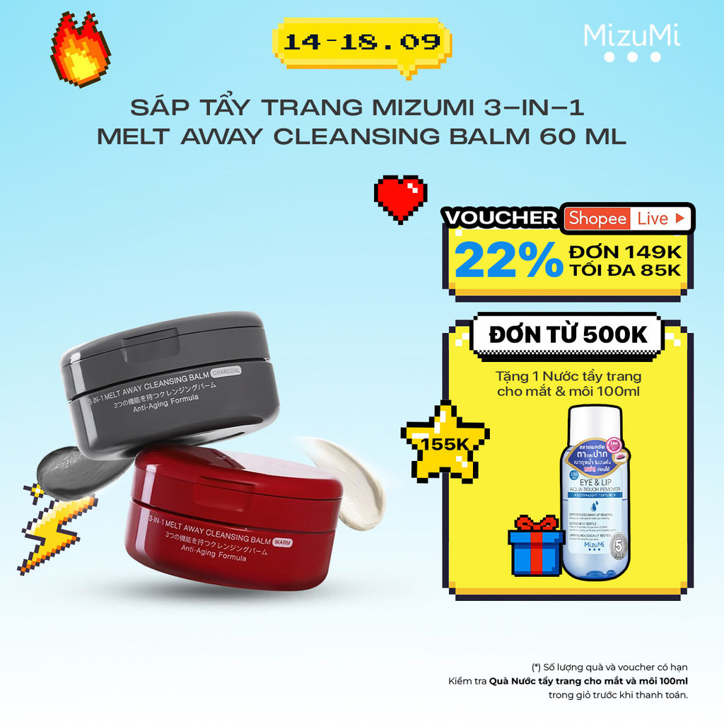 Sáp Tẩy Trang MizuMi 3-In-1 Melt Away Cleansing Balm 60 ml