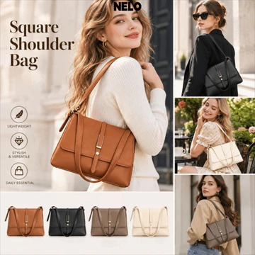 Women's Vintage PU Leather Shoulder Bag – Large