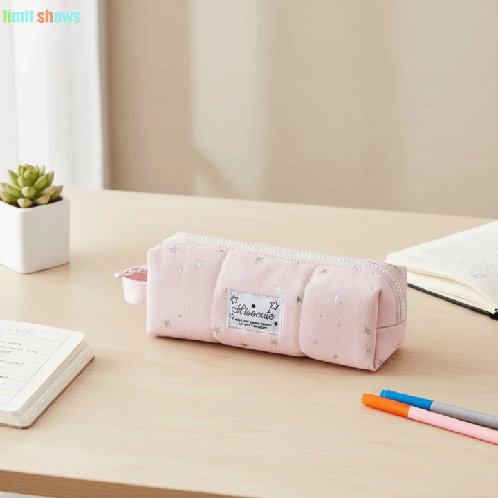 GIỚI HẠN HIỂN THỊ Túi đựng bút phong cách Hàn Quốc, Hộp đựng bút chì hình ngôi sao in hình, Hộp đựng văn phòng phẩm dung lượng lớn thời trang Lưu trữ văn phòng phẩm bằng vải Y2k Túi văn phòng phẩm văn
