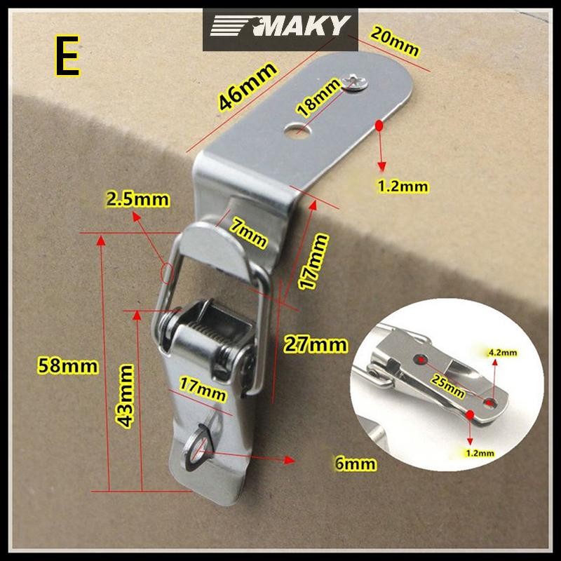 Newwellknownepic 90 Độ Khóa Miệng Vịt Móc Khóa Thép Không Gỉ Lò Xo Rút Bật Tắt Chốt VN