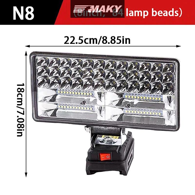 Newwellknownepic Cho 18V-36V Li-ion LED Đèn Làm Việc 3 / 4 Inch Đèn Pin Di Động Khẩn Cấp Lũ Đèn Cắm Trại VN