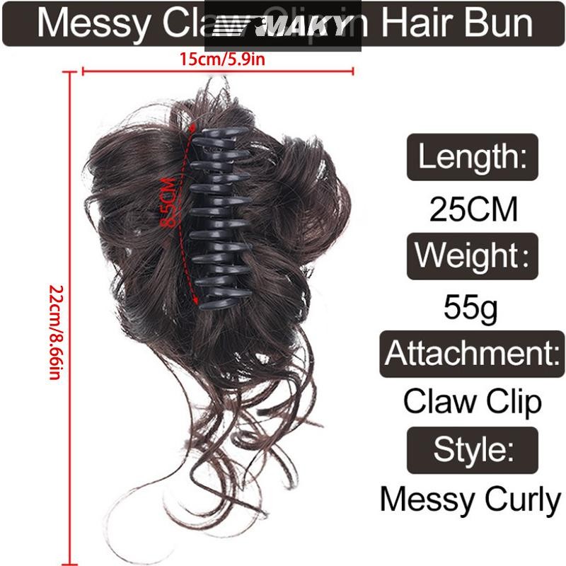 Newwellknownepic Tổng Hợp Tóc Bun Chignon Lộn Xộn Xoăn Kẹp Tóc Co Giãn Scrunchy Giả Tóc Miếng Cho Nữ Kẹp Tóc VN