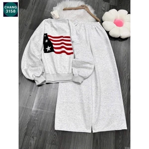set bộ thu đông dáng dài chất đẹp nam nữ mặc đều đẹp