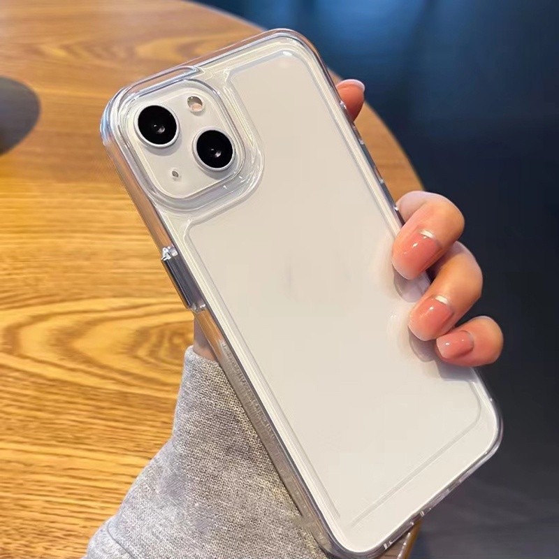 Ốp điện thoại bảo vệ không gian màu đen trong suốt cho iPhone 17 Pro Max 17 Air 16 Plus 15 14 13 12 11 Pro Max Vỏ cứng Acrylic