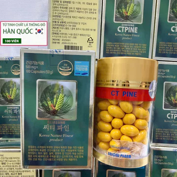 Tinh dầu thông đỏ Hàn Quốc CTPINE-CT Pharma - Hộp 100 viên - CT Pharma