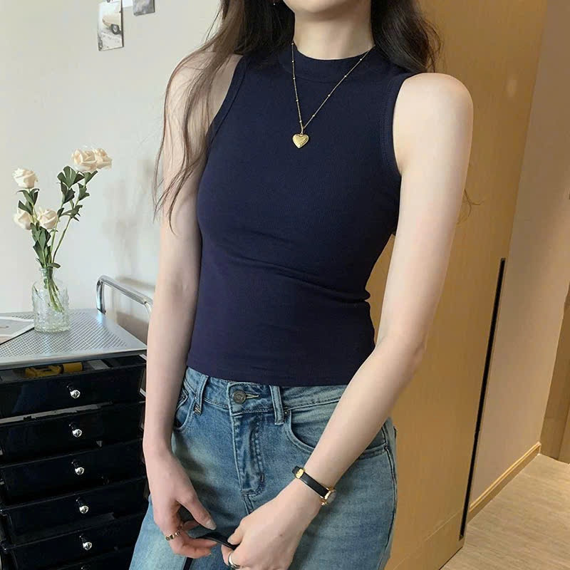 Áo Ba Lỗ Nữ Mịn Mát, Áo 2 Dây CỔ TRÒN Bản To, Áo Tanktop Phù Hợp Đi làm, Đi Tập, Đi Chơi Mùa Hè Mát Mẻ